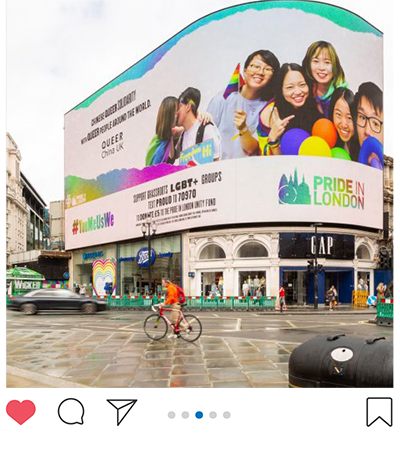 Photograph of billboard celebrating pride in Asian communities