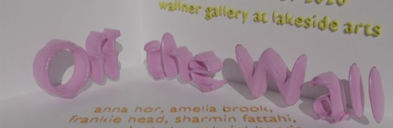 'Off the Wall' written in pink putty
