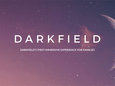 Purple background with text saying darkfield for families