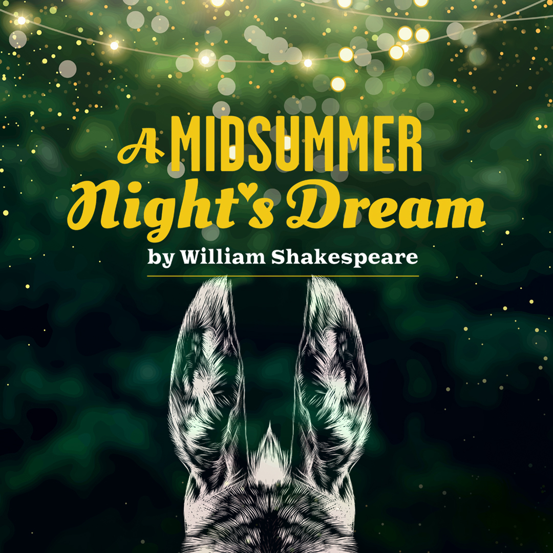 Donkey ears with the text " a midsummer night's dream by william shakespeare"