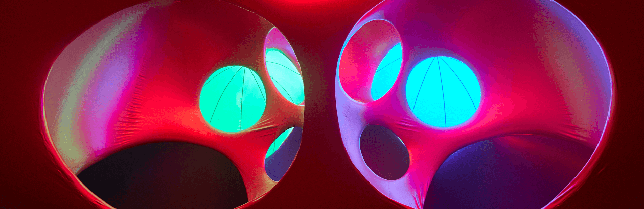 Inside a luminarium at Lakeside Arts
